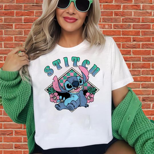 Discover Vintage Disney Stitch Floral T-Shirt