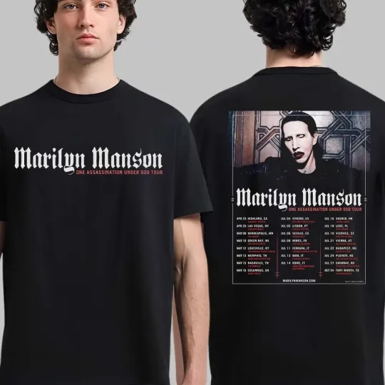 Marilyn Manson One Assassination Under God World Tour 2026 T-Shirt