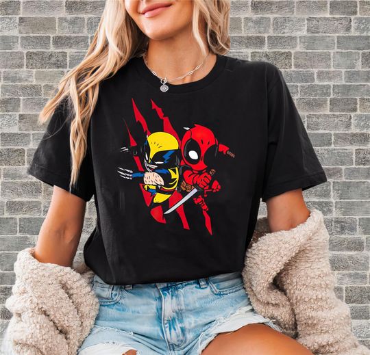 Discover Marvel Deadpool Wolverine T-Shirt