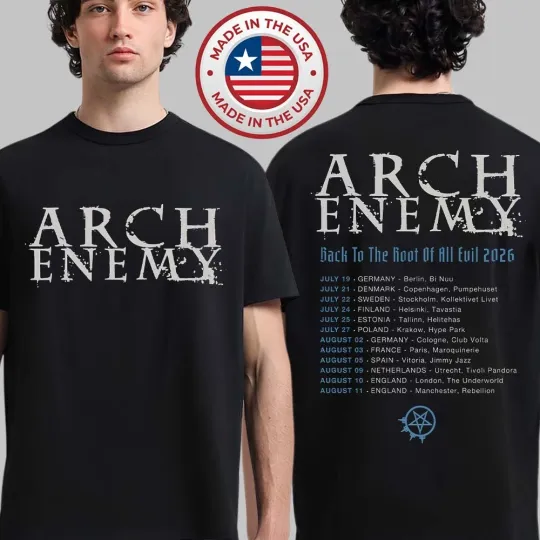 Discover Arch Enemy Back To The Root Of All Evil 2026 Tour Europe And UK T-Shirt