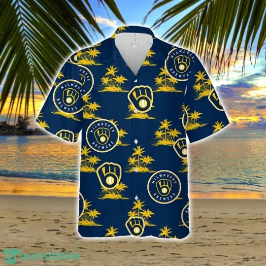 Milwaukee Baseball Team Brewerss Hawaiian Shirt , Button Down Full Size S-5XL