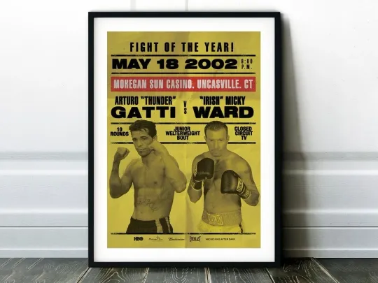Discover Arturo Gatti vs Micky Ward 2002 Vertical Poster, Premium Matte Paper
