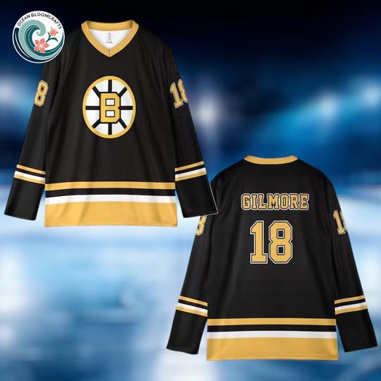 Happy Gilmore 2 Jersey, V-Neck Long Sleeve Hockey Shirt for Men & Women