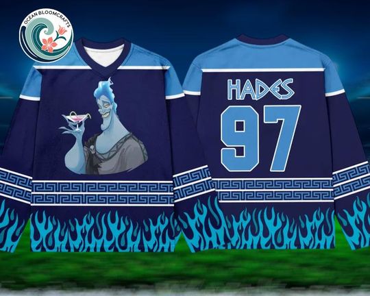 Discover Hades Villain Hockey Jersey, Disney Hockey Jersey, Hockey Fan Lover Gift, Hockey Team Outfit
