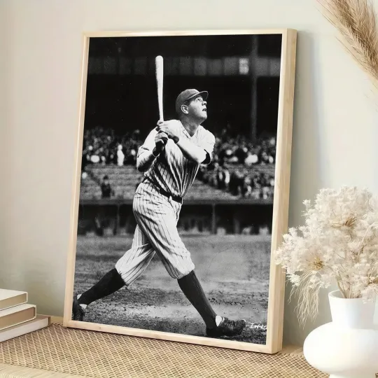 Discover Ruth Retro Baseball Art Poster | No Framed