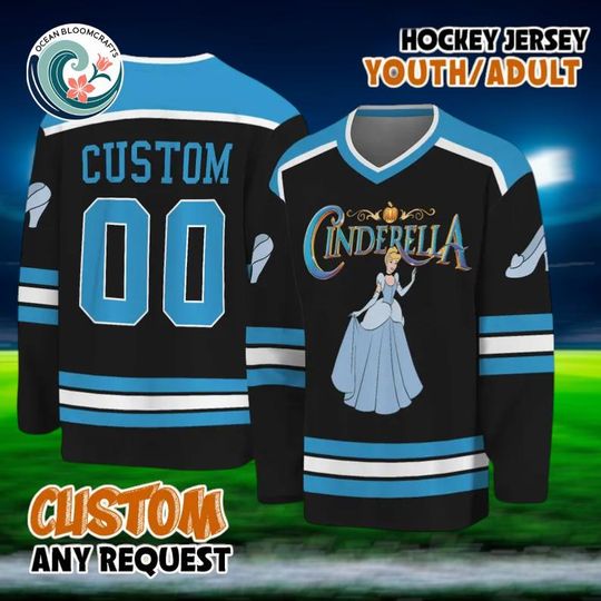 Discover Custom Disney Cinde Hockey Jersey, Custom Princess Cinde Hockey Jersey, Hockey Team, Gift for Disney Fans