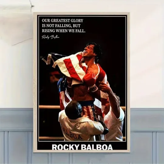 Discover Rocky Balboa Inspirational Quote Poster - Premium Matte Vertical Poster for Home & Living