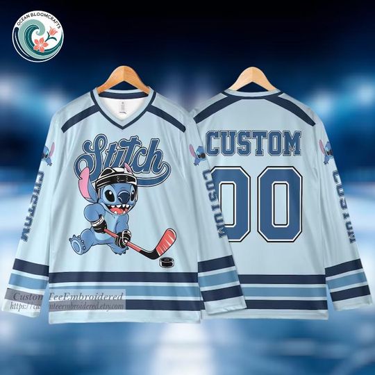 Discover Custom Stitch Hockey Jersey, Hockey Disney Custom Shirt, Hockey Team Jersey, Hockey Lovers Gifts