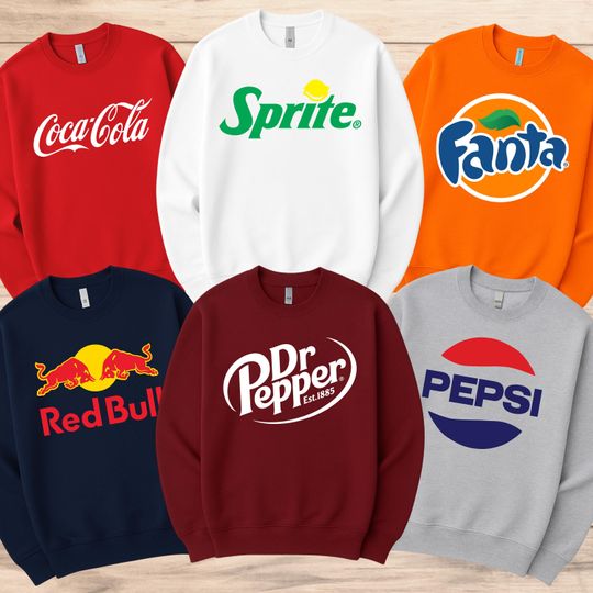 Discover Dr Pepper Logo Sweatshirt, Coca Cola Sweatshirt, Pepsi Sweatshirt, Fanta Sweatshirt, Sprite Sweatshirt, Red Bull Sweatshirt