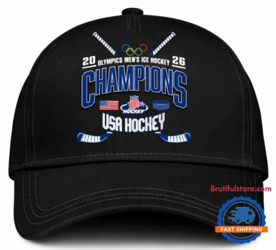 Discover Team Usa1 2026 Ice Hockey Champions Cap