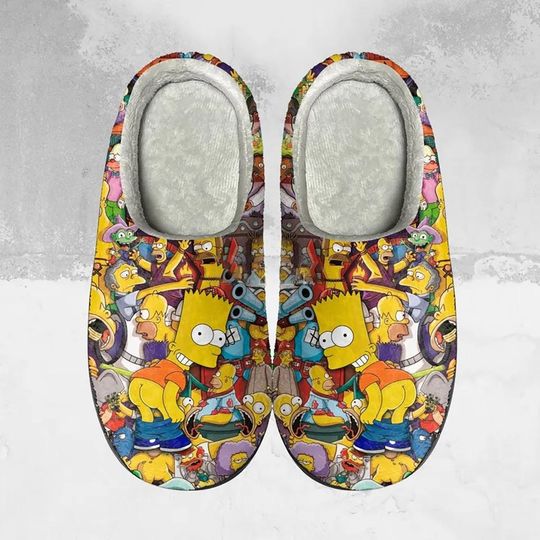 Discover Cartoon Pattern Slippers, Fun House Slippers, Cozy Flannel Indoor Shoes
