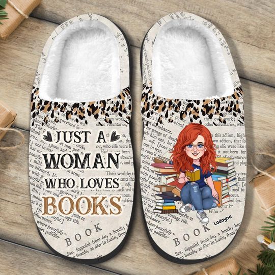 Discover Book Lover Slippers for Women, Just a Woman Who Loves Books