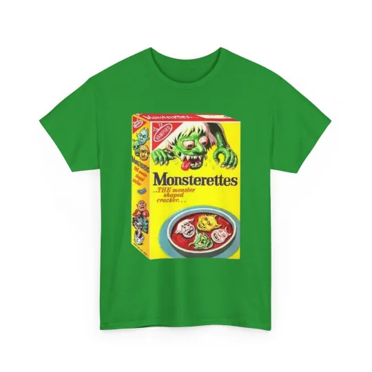 Discover Wacky Packages Monsterettes Crackers Printed T-Shirt Funny Oysterettes Parody