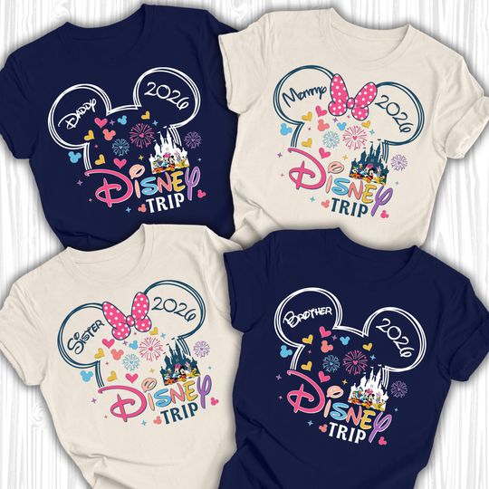 Discover Custom Disney Trip Shirts 2026, Disney Family Vacation Shirts, Disney Trip Shirts, Disney Vacation Shirts, Disney Trip Matching Shirts
