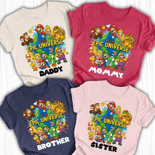 Discover Epic Universe Shirts, Custom Epic Universe Family Shirts 2026, Epic Universe Group Shirts, Epic Universe Birthday Trip, Epic Universe Trip