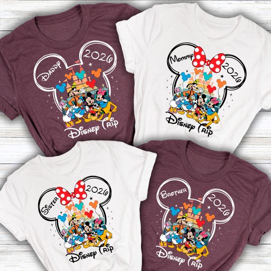 Discover Custom Disney Trip Shirts 2026, Disney Trip Shirts, Disney Family Vacation Shirts, Disney Trip Matching Shirts, Disney Family Squad Shirts