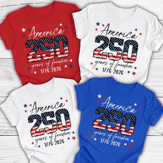 Discover USA 250th Anniversary Shirt, 4th July Tee, USA 250th Anniversary Independence Day Shirts, 4th July 250th Year Shirts, 4th July Family Shirts