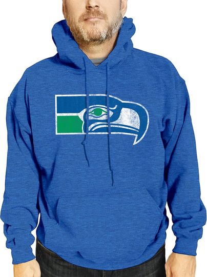 Discover Heathered Football Hoodie Unisex Fleece Sweatshirt