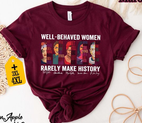 Discover Empowered Women T-Shirt: Feminist History Tee