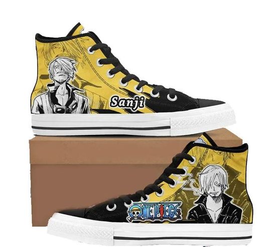 Discover Sanji One Piece High Top Sneakers, Anime Shoes