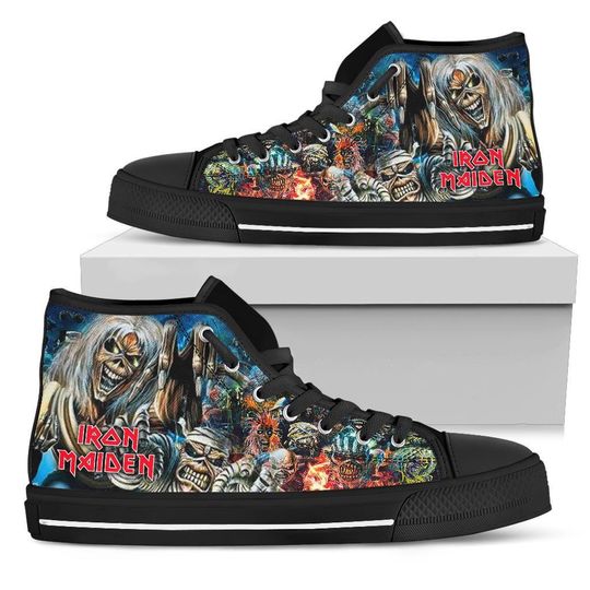 Skull Warrior Rock High Top Sneakers
