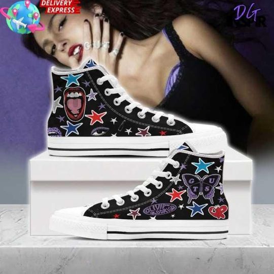 Discover Gothic Star High Top Sneakers, Punk Platform Shoes