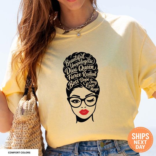 Discover Strong Woman Empowerment Shirt, Unapologetic Queen Graphic Tee, Boss Babe Shirt