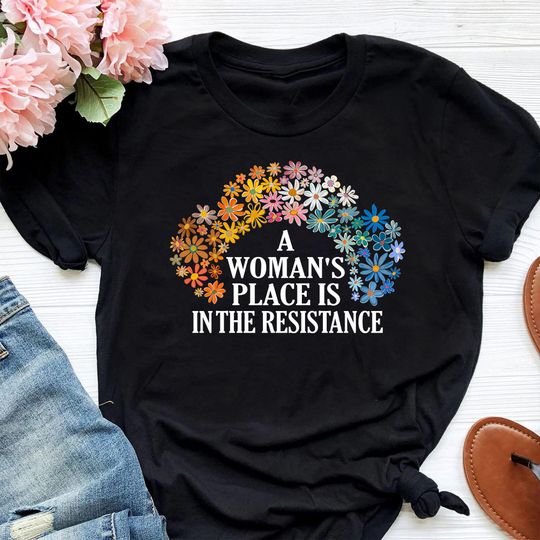 Discover Feminist Resistance Shirt: Floral Women's Rights Tee