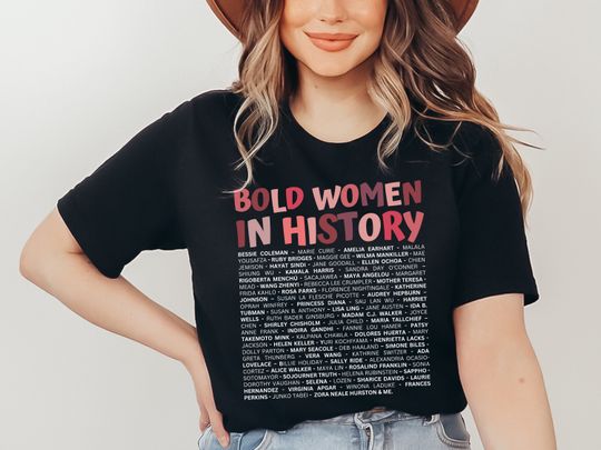Discover Women's History Month Shirt | Bold Women In History Tee | History Teacher Tshirt