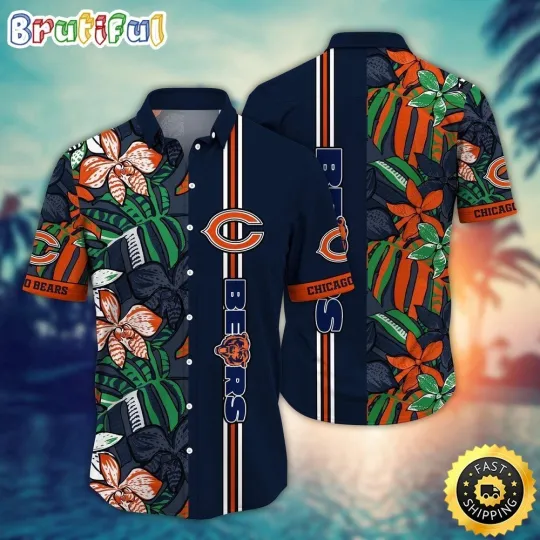 Discover Chicago Football Bearss Team Hawaiian Shirt Button Down Unisex