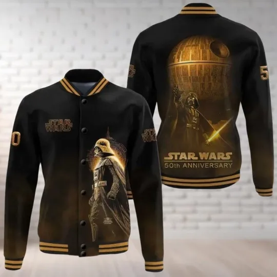 Discover Star Wars Darth Vader Death Star 50th Anniversary Galaxy's Edge Baseball Jacket