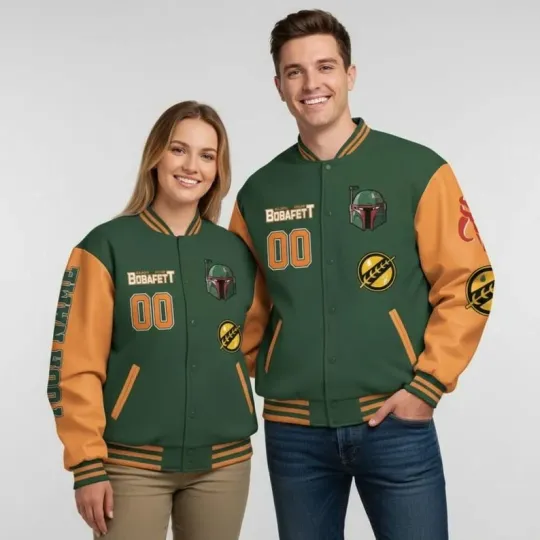 Personalized Star Wars Boba Fett Galaxy's Edge Gift For Fan Baseball Jacket