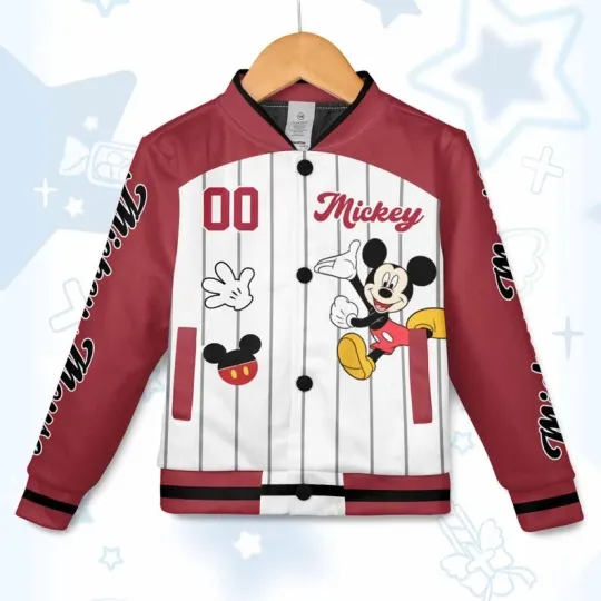 Discover Custom Funny Mickey Mouse Est 1928 Birthday Gift For Fan Baseball Jacket