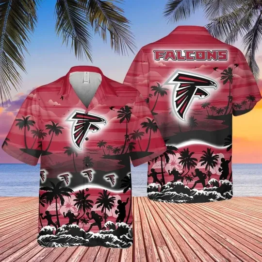 Personalized Atlanta Football Falconss Team Hawaiian Shirt Button Down Unisex