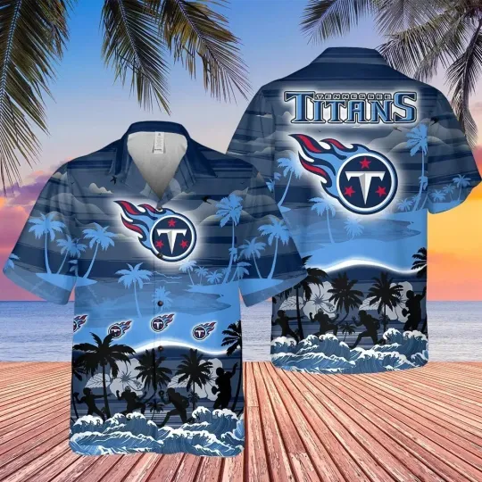 Discover Personalized Tennessee Football Titanss Team Hawaiian Shirt Button Down Unisex