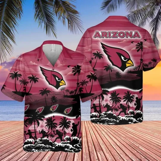 Discover Personalized Arizonna Football Cardinalss Team Hawaiian Shirt Button Down Unisex