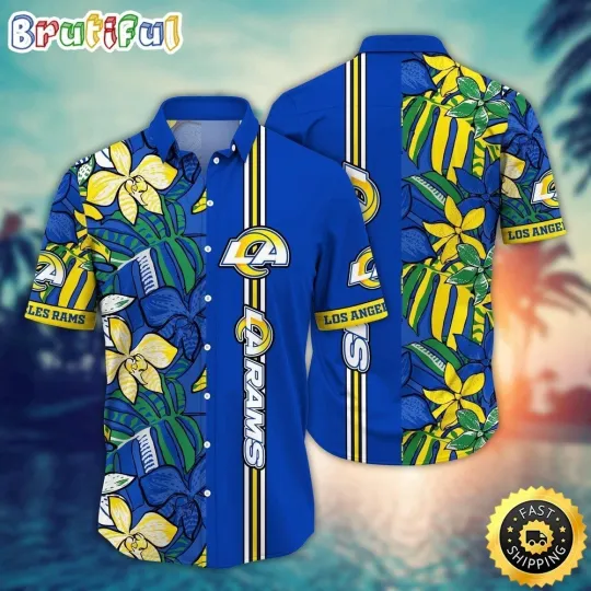 Discover Personalized Los Angeles Football Ramss Team Hawaiian Shirt Button Down Unisex