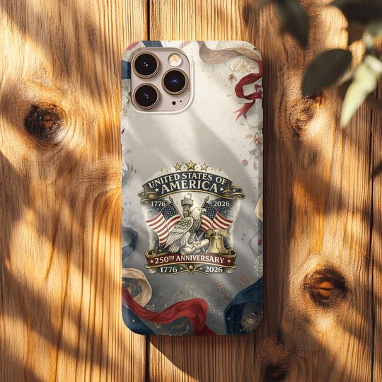 Discover USA 250th Anniversary Phone Case 17762026, Vintage Patriotic Eagle America Cover, Independence Day 4th of July iPhone Case
