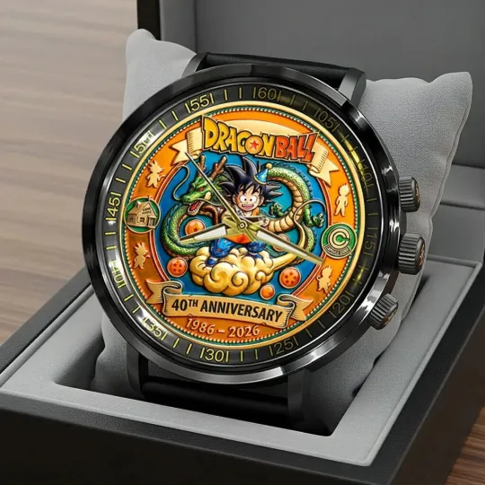 Dragon Ball 40th Anniversary Black Stainless Steel Watch