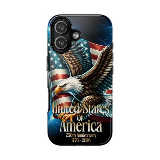 Discover American Flag iPhone Case, USA 250th Anniversary, Patriotic Phone Case, Gift for Patriots