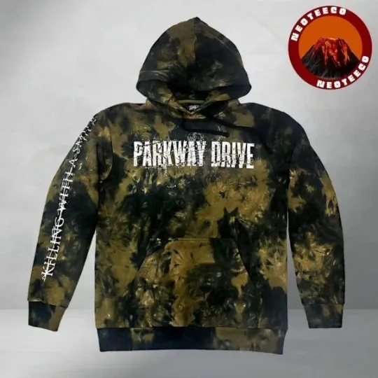 Discover Parkway Drive Killing With A Smile Tie Dye All Over Print Hoodie S-5XL
