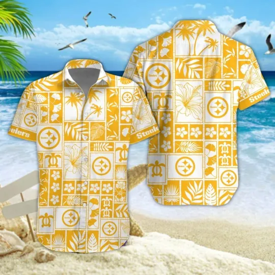 Discover Pittsburgh Football Steelerss Team Hawaiian Shirt Button Down Adult