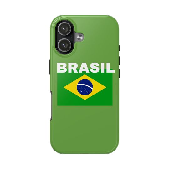 Discover Brazil Flag iPhone Case | Green Polycarbonate, Shockproof