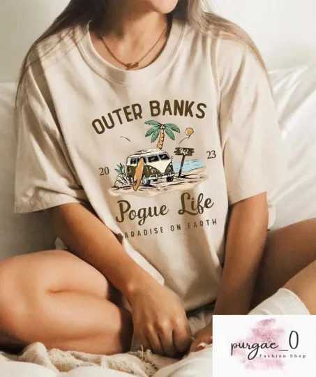 Discover OBX T-Shirt, Paradise on Earth Tee, Pogue for Life, Movie Graphic Tee