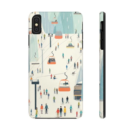 Discover Minimalist Ski Lift Phone Case  Winter Sports Protective Cover