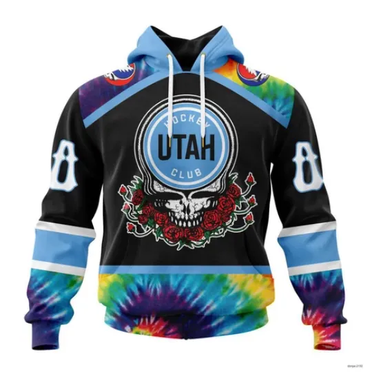 Custom Utah Hockey Club Special Grateful Dead Design Size S-5XL