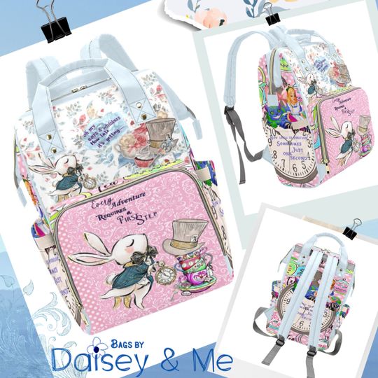 Discover Alice Backpack  Alice in Wonderland  Bags and Gifts  Alice in Wonderland Backpack  Diaper Bag  Crossbody Bag  Travel Bag  Alice Bags