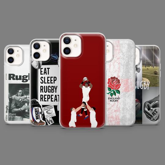Discover Rugby Phone Case Sports Union England Football Cover for iPhone 16,15,14,13,12 SamsungS25,S24,S23FE,S22,A16,A26,A56,Pixel9Pro,8A,7
