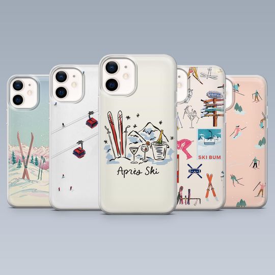 Discover Ski Phone Case Skiing Apres Cover for iPhone 17Pro, 16, 15, 14, 13, 12, Samsung S25, S24, S23Fe, S22, A16, A26, A56, Pixel 10, 9Pro