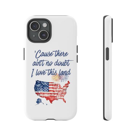 Patriotic iPhone Case, USA 250th Anniversary Edition, Stars + Stripes Map, Military + Veteran Gift, DAR + SAR Gift